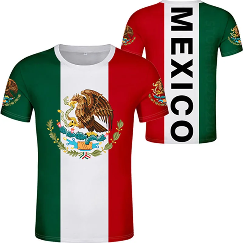 Camiseta de los Estados Unidos de México para hombre, camisa juvenil con nombre personalizado, número, mex, niño, bandera nacional, mx, español, Impresión de fotos