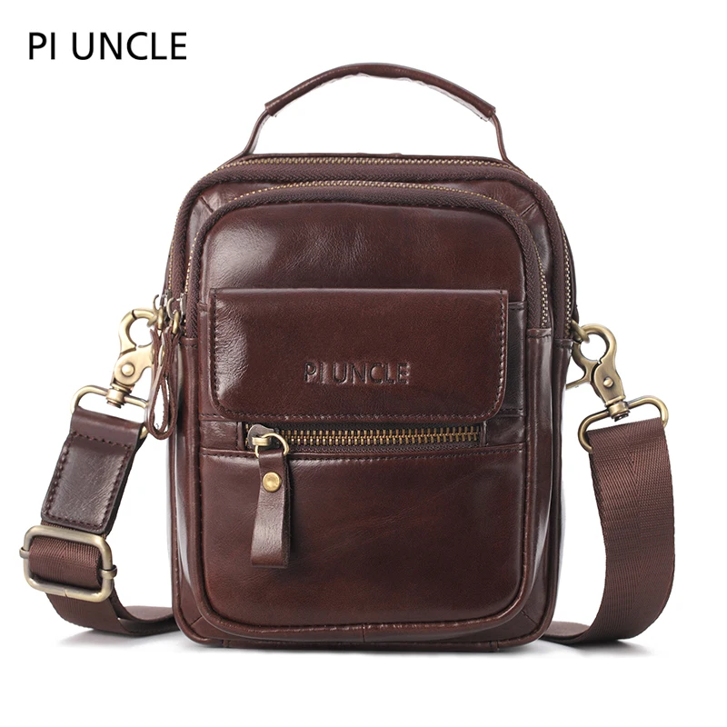 Сумка-мессенджер мужская из натуральной кожи саквояж на плечо в повседневном и