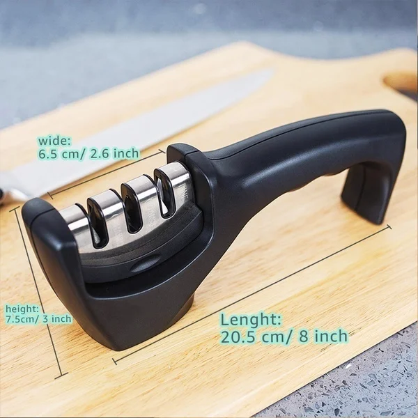 

1 pc Three-stage professional sharpener kitchen whetstone tungsten steel and ceramic kitchen knife sharpener kitchen supplies