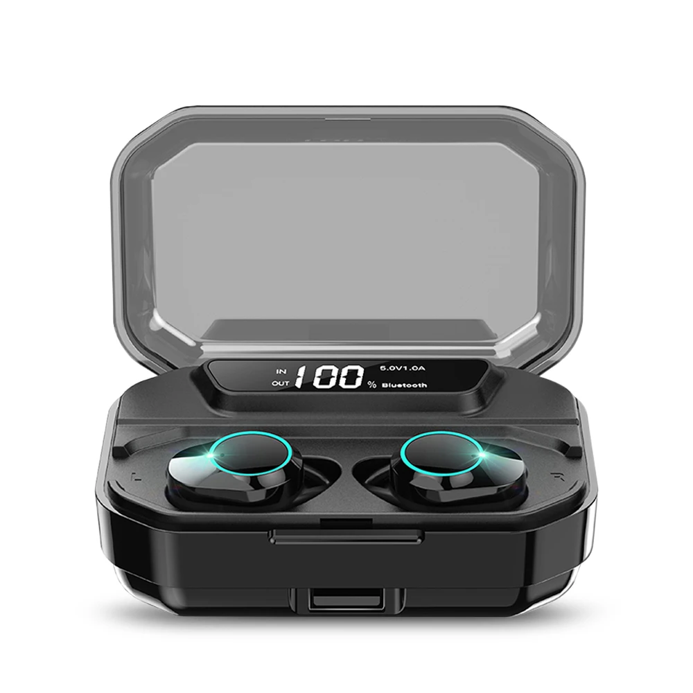 KUMI T3S 6D стерео bluetooth наушники цифровой дисплей Водонепроницаемый шумоподавляющий