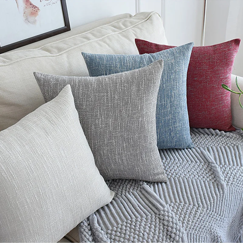 Наволочки из хлопка и льна декоративные подушки для дивана без сердечника 50*50