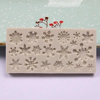 cake mold diy 3d snowflakes christmas fondant chocolate tray mould maker decoration mold kitchen tools accessories food silicone