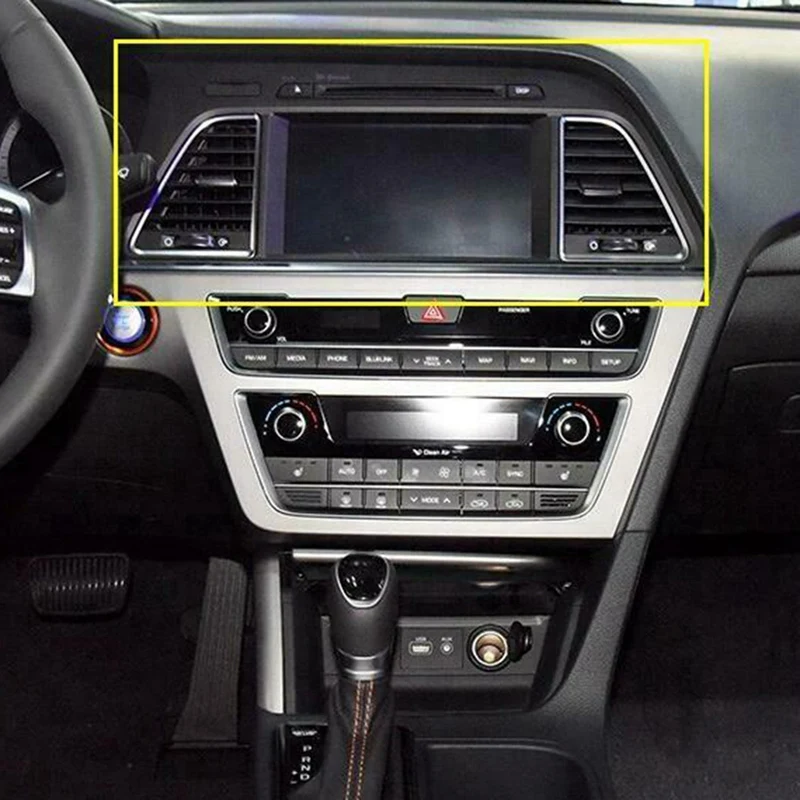 Панель для навигатора Hyundai Sonata 2015-2017 из углеродного волокна DVD GPS панель крышка