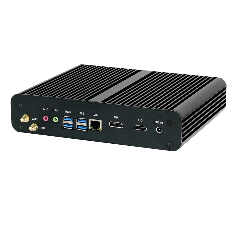 Мини ПК 10 го поколения без вентилятора Intel Core i7 10710U Настольный Windows 2 * DDR4 M.2 NVMe + Msata 5