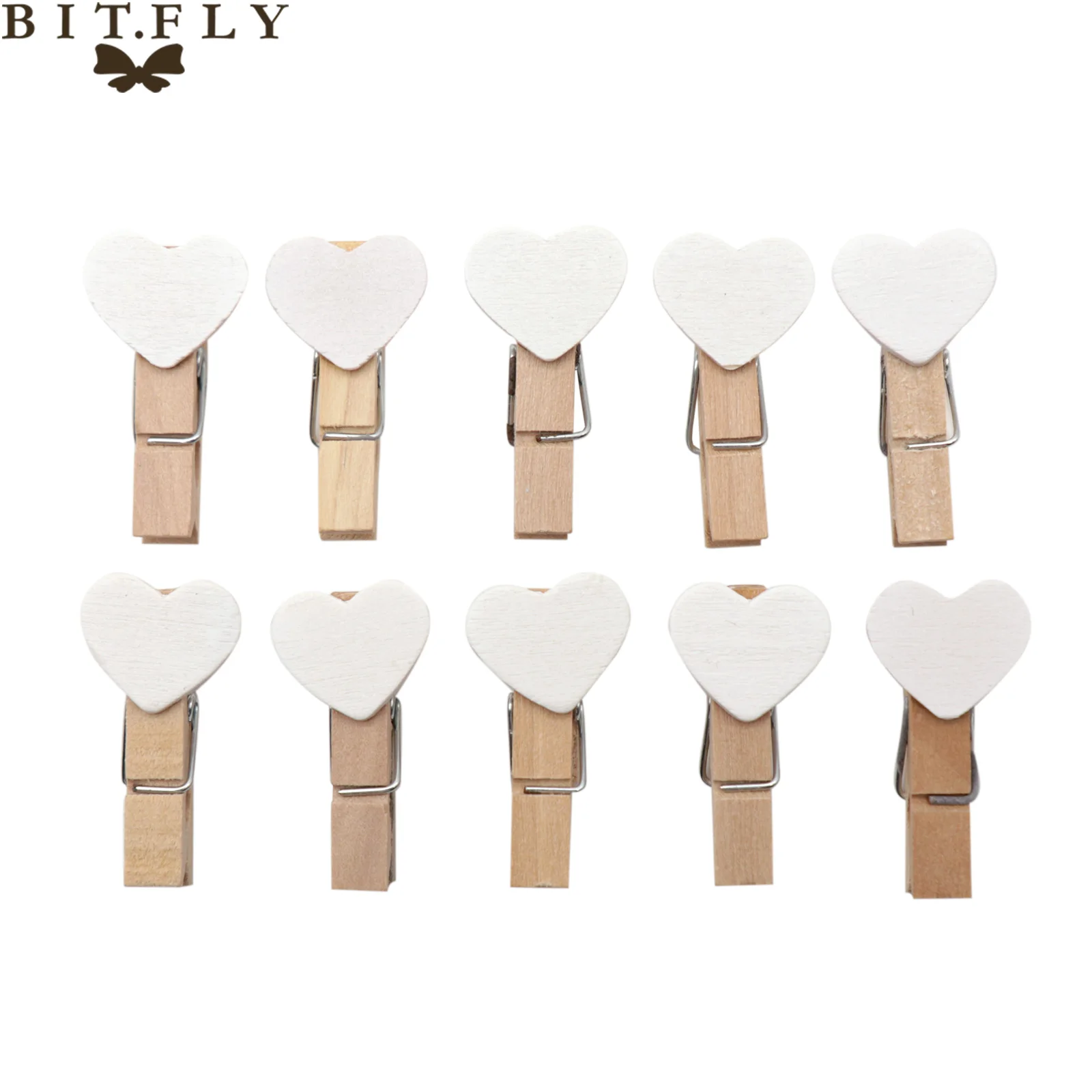 Прищепки деревянные в форме сердца для фотографий|Украшения своими руками
