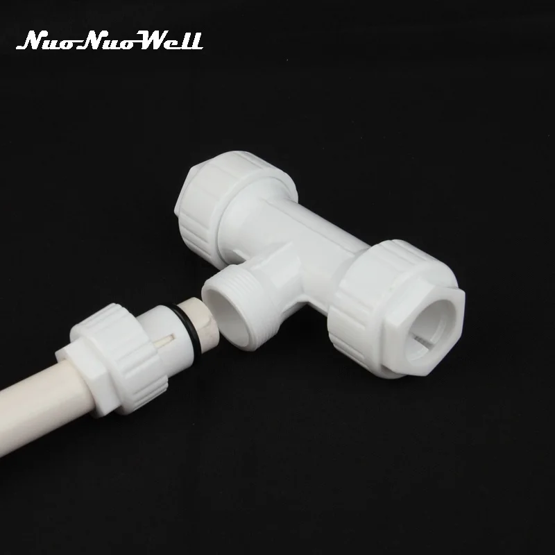 

1pc NuoNuoWell POM OD 25mm-20mm Water Pipe Reducing Tee Quick Connector Tube 3 Way Fittings Garden Irrigation Watering Adapter