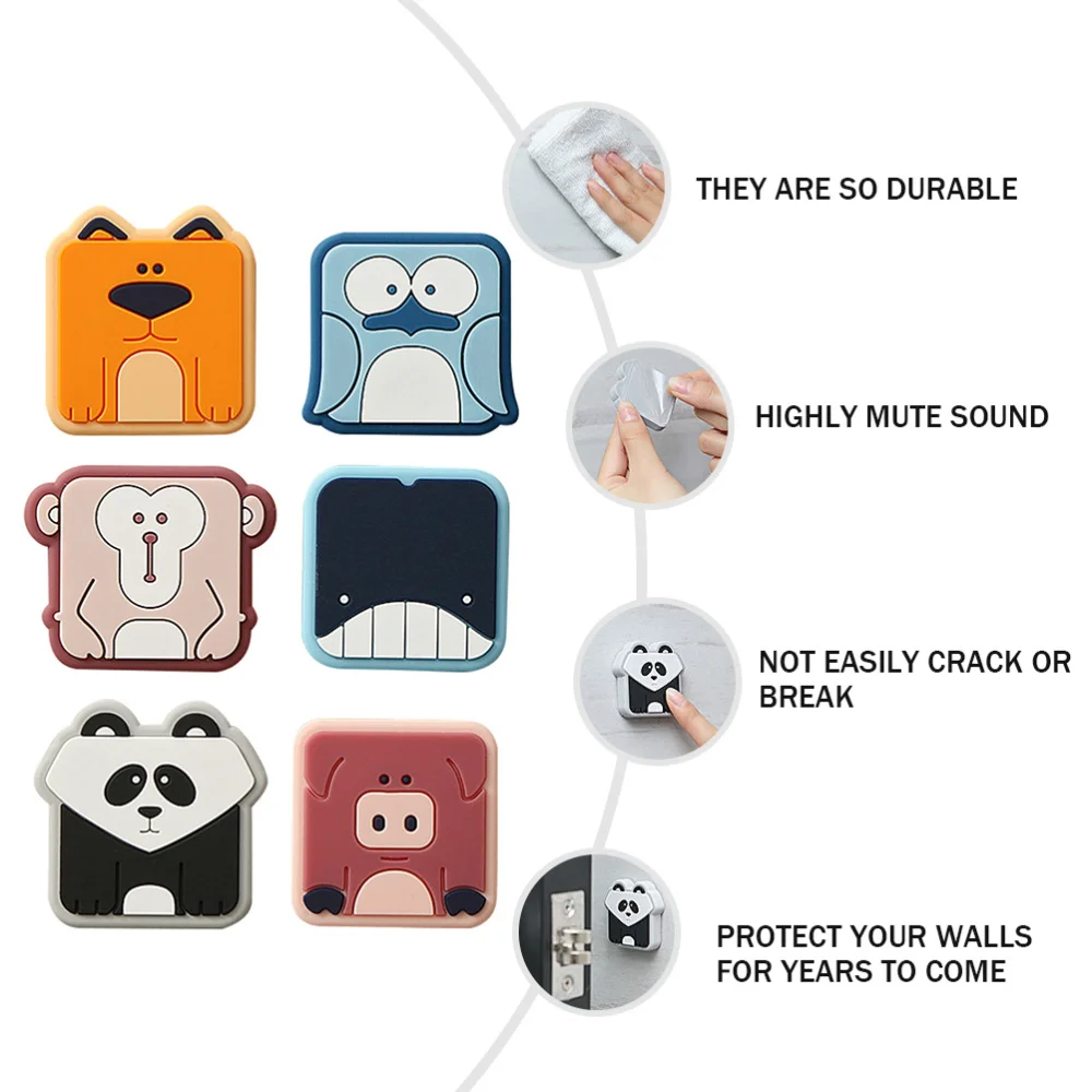 

6PCS Self Adhesive Door Back Protector Furniture Bumpers for Protection