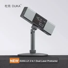 Двойной лазерный транспортир DUKA LI1 2 в 1, перезаряжаемый линейный инструмент, Нивелир, дальномер сбез кронштейна