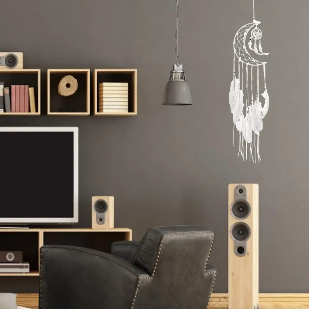 Ловец снов луна мини ручная работа домашнее подвесное украшение для комнаты