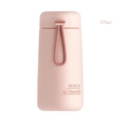pink 270 мл модный портативный термос из нержавеющей стали, Вакуумная чашка для детей, мини-бутылка для воды, колба для кофе, чая, кружки - Цвет: pink