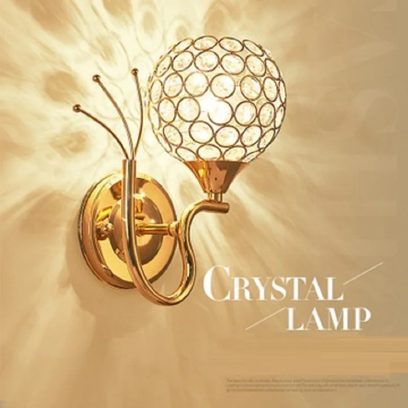 

LukLoy LED Crystal Wall Lamp Bedroom Bedside Luxury Crystal Wall Light LED Modern Crystal Wall Sconce For Living Room Home Decor