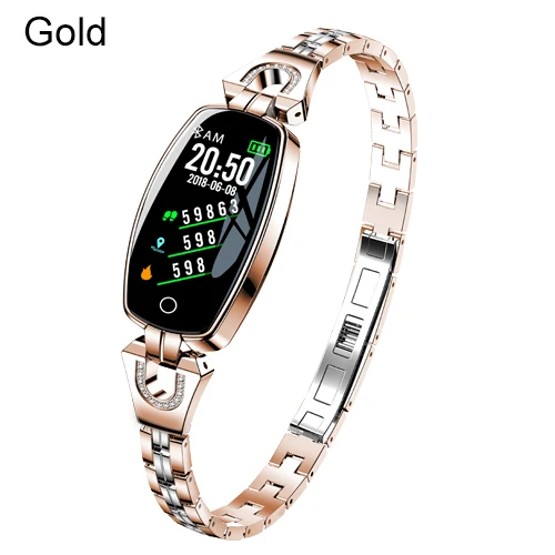 Gold H8 PK IWO8 9 Модные Смарт-часы для женщин водонепроницаемые HeartRate мониторинг Bluetooth для Android IOS фитнес-трек Bcelet Smartwatch - Цвет: Gold