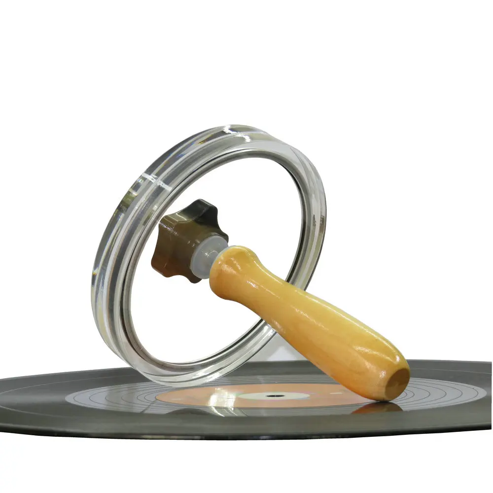 Зажим для очистки виниловых пластинок LP с алюминиевой ручкой защиты этикеток от