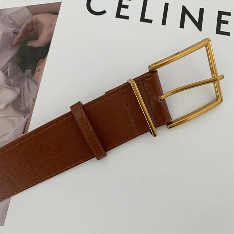 

Fashion Women's Wide Belt All-Match Decorative Coat Suit Jacket Down Jacket Waist Pin Buckle Spring Summer Dress Belt Wife Gift
