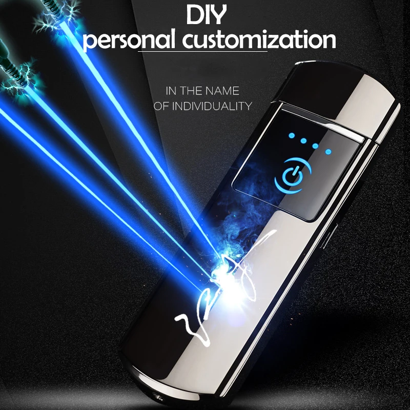 Новинка 2020 индивидуальная USB Зажигалка для сигарет с отпечатком пальца