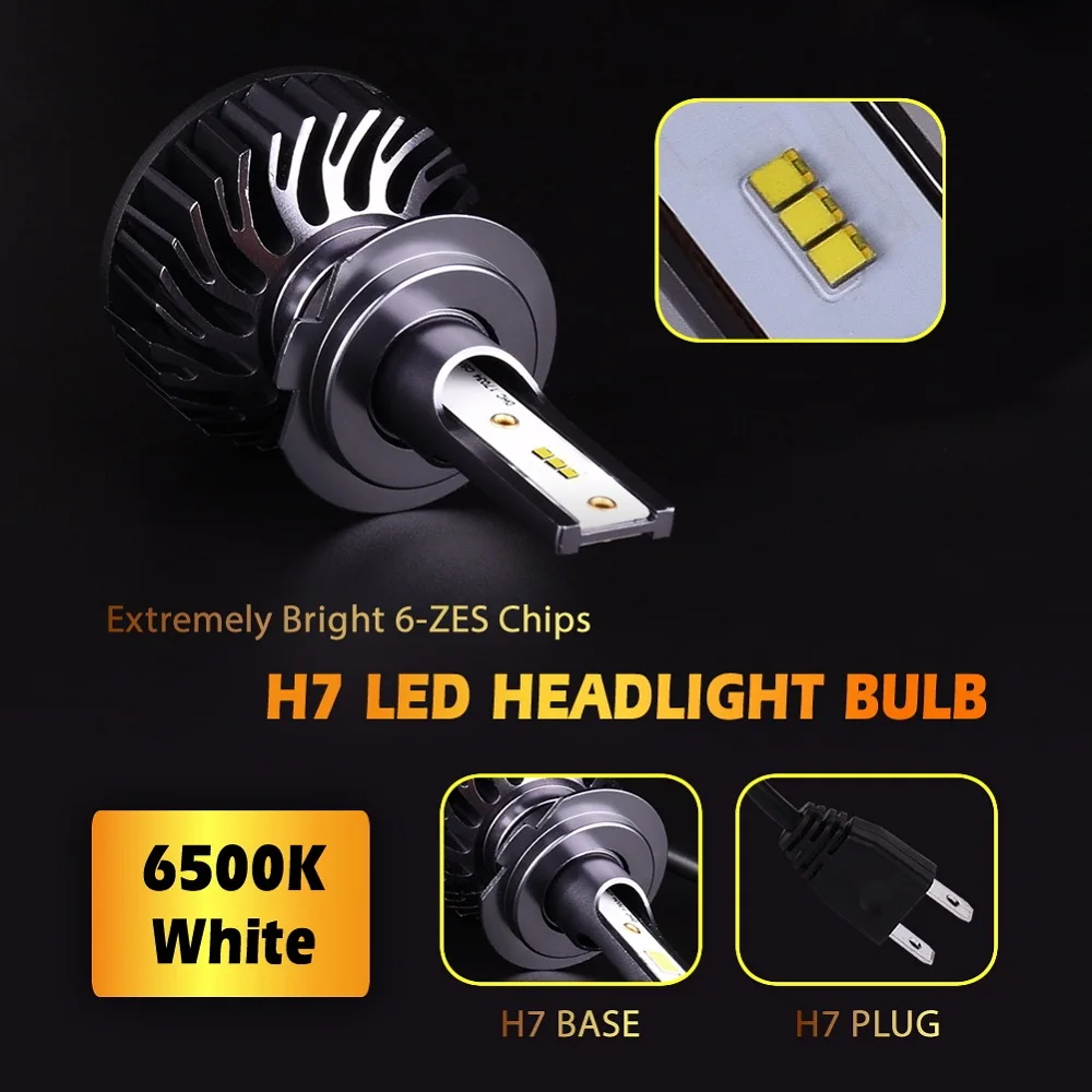 Hillpow мини дизайн 72 Вт 8000lm IP67 Водонепроницаемый DC12V f2 зэс чипы светодиодный H4 фары