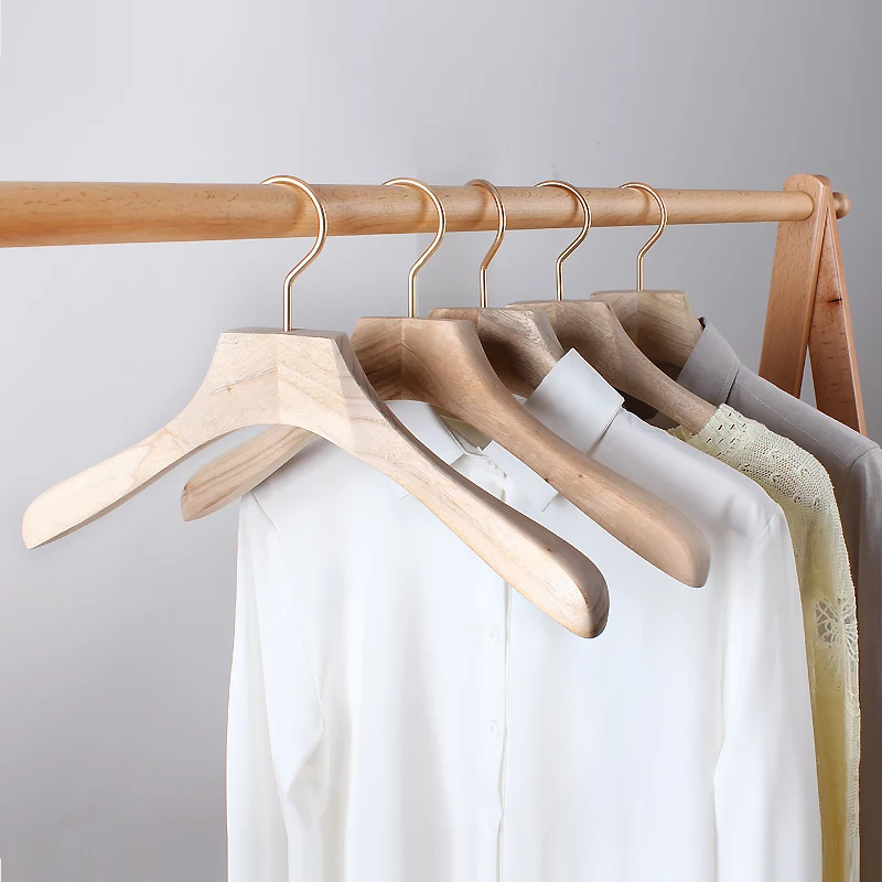 

Деревянная вешалка для одежды Camphor, зеркальная деревянная вешалка из необработанного дерева, не оставляющая следов, вешалка для костюма, од...