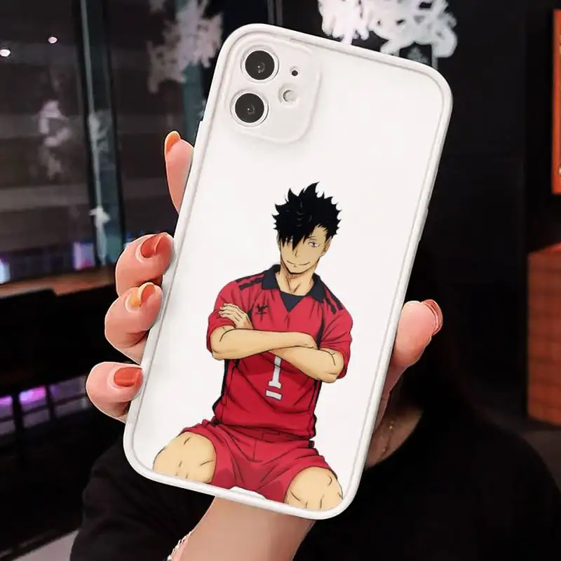 

Kuroo Tetsurou volleyball Haikyuu anime Phone Case matte transparent For iphone 7 8 11 12 plus mini x xs xr pro max cover