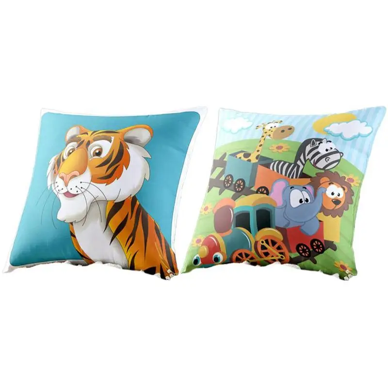 

Cartoon Animals Pillow Cover Sofa Cushion Cover Fashion Printing Decoratiion Accessories Home Pillow Cover Bed Sofa Chair Z0G3
