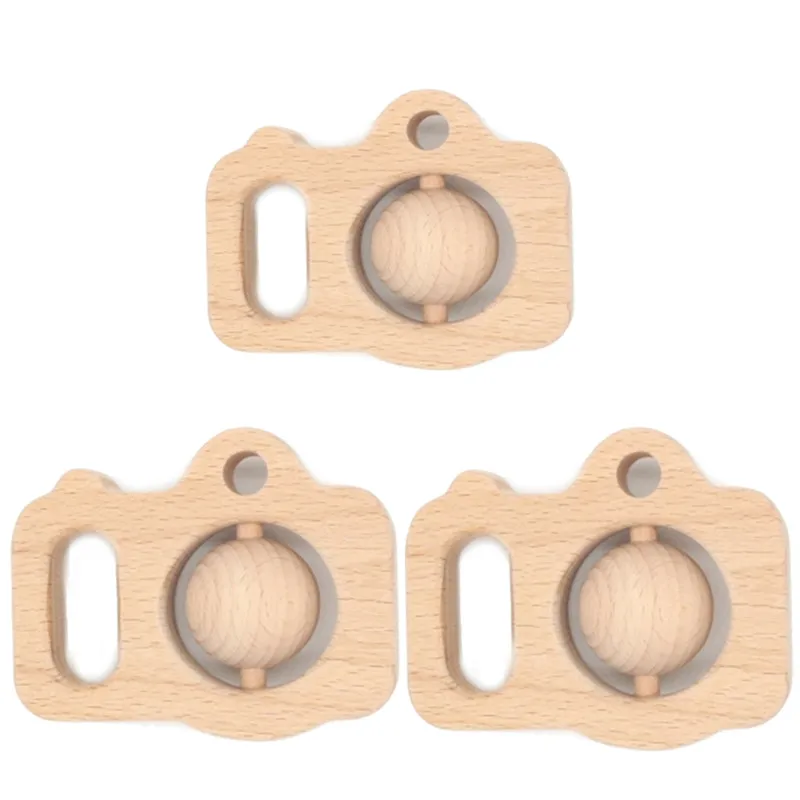 

2020 Baby Teether Toy Kids Lovely Cartoon Beech Natural Animal Teething Nursing Food Grade Teeth DIY Accessories