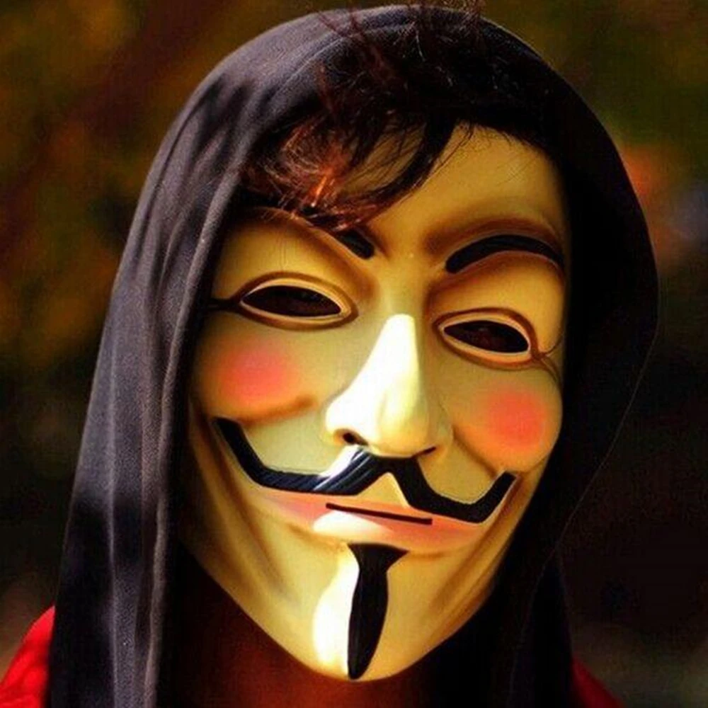 Маска Вендетта V маски Fawkes Vendetta командная розовая искусственная маска