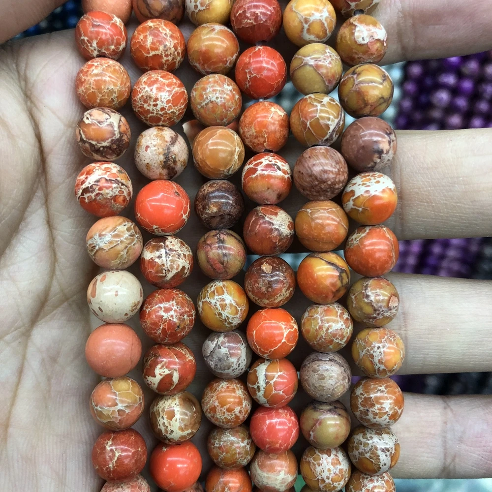 Оптовая продажа подлинный оранжевый бриллиант 6 мм 8 10 12 Круглый драгоценный