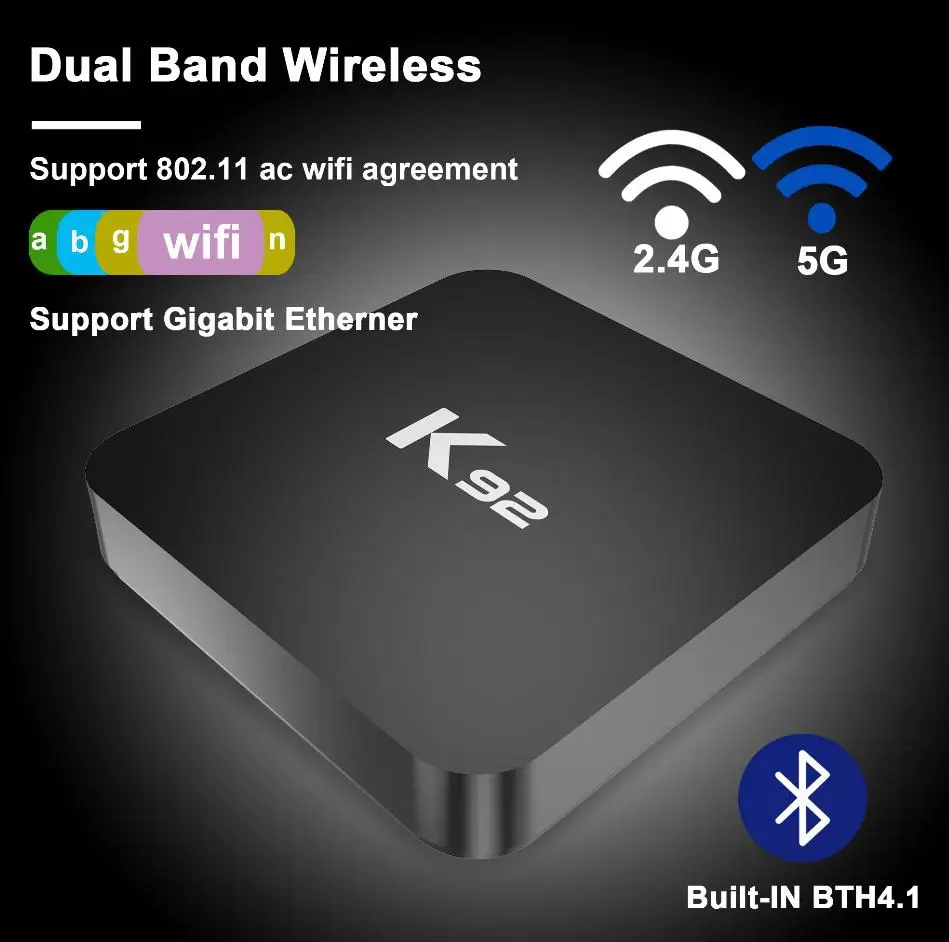 ТВ-приставка BEESCLOVER K92 Android 9 0 Amlogic S905 X2 2 4G/5G Dual WiFi USB3.0 BT4.2 поддержка 4K медиаплеера TV Box