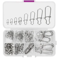 100 pcs fishhooks fishing lure snap connector nice fastlock snap lure hooks for fly hook fishing rod line connecting monsters