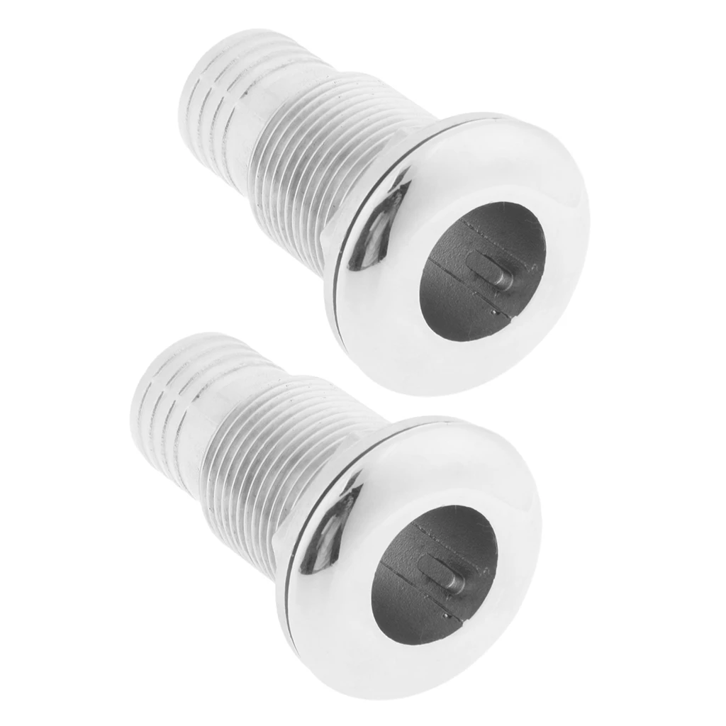 2 шт 25 мм (1 дюйм) Лодка через корпус фитинг шланг Барб слив морской яхты 316