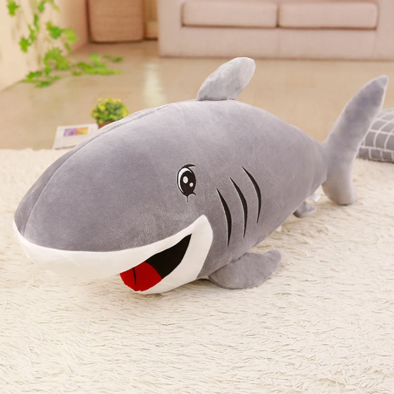 Игрушка плюшевая большая акула детский коврик для сна подушка дивана украшение