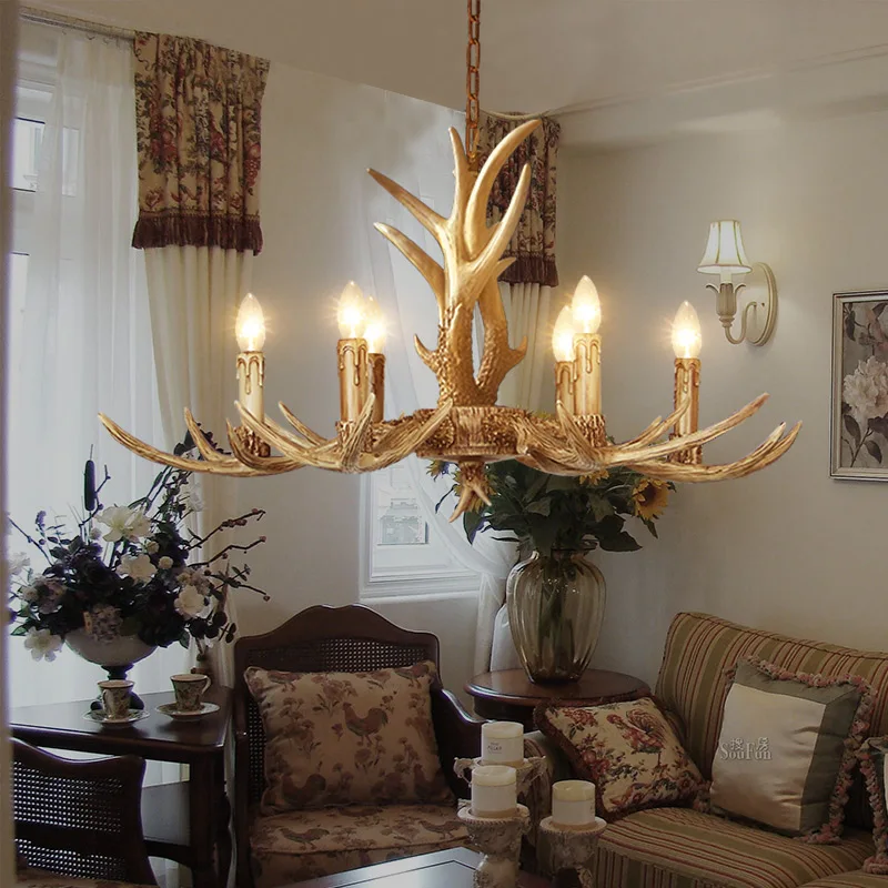 Промышленный стиль люстра освещение лампа современный светодиодный рога