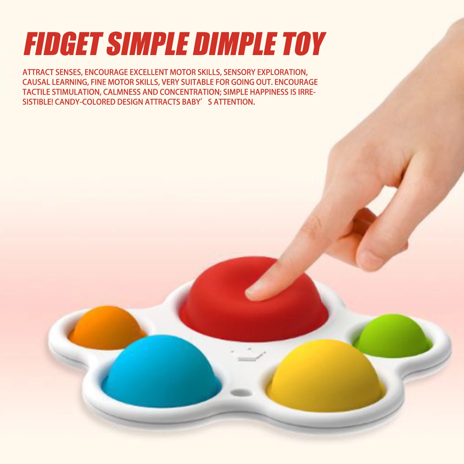 

Baby Fidget Simple Dimple Toy Baby's Pressing Hand Grip Cloth Book Set Educational Toys Newborn 0-1 Years Old Exercise Toys