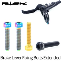 risk 2pcsbox m5x25 bicycle brake lever fixing bolts extended screws for guide r rs rsc hydraulic disc brake fastener titanium