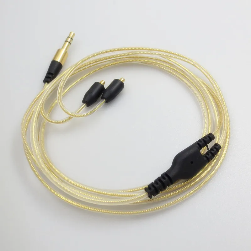 Медь Замена аудио кабель для Shure se535 SE215 UE900 наушники обновление шнур гарнитуры провода разъем подходит для многих наушников 23AugT2 - Цвет: Медь