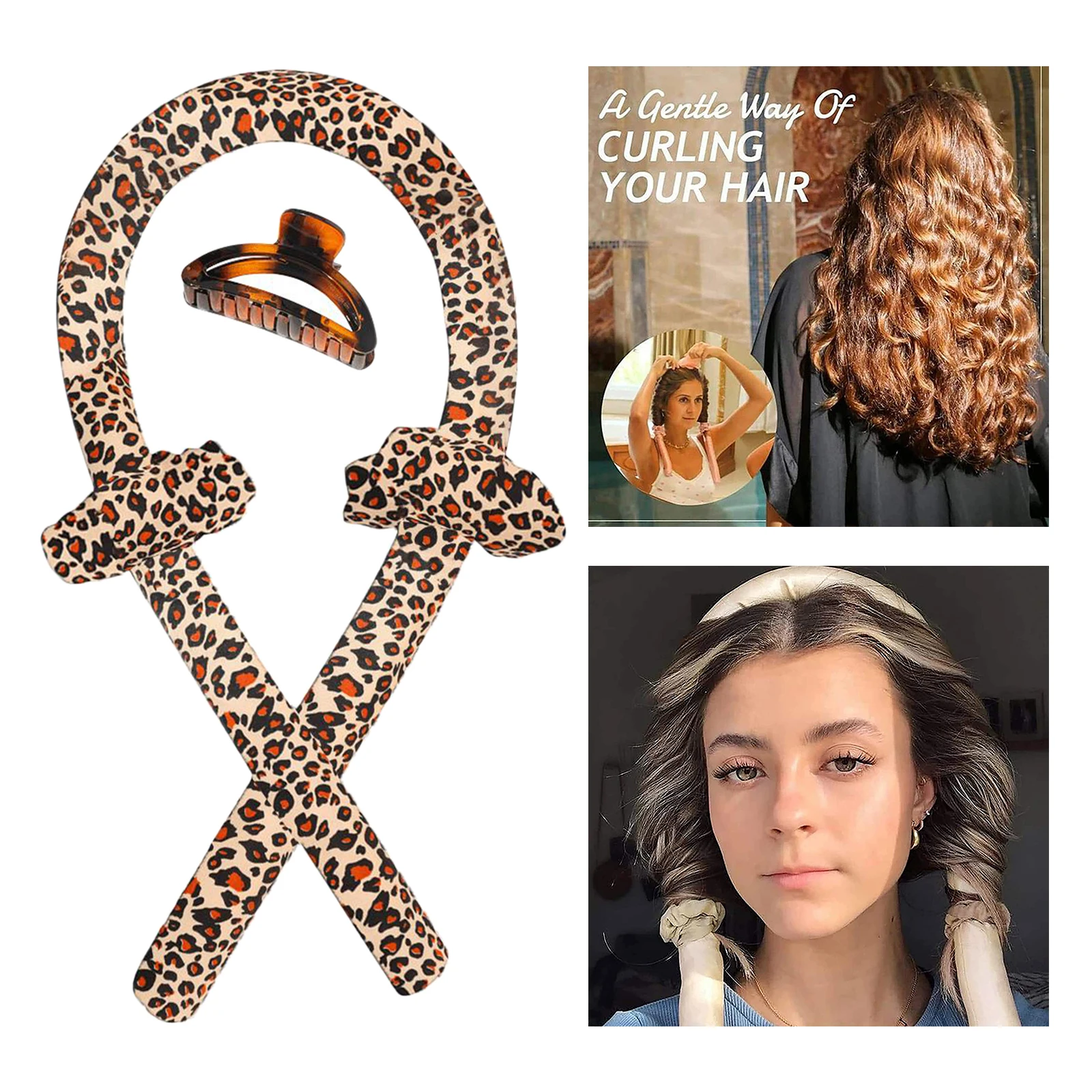 Heatless Curling Rod Headband Silk Ribbon Set Hair Kits | Rollers