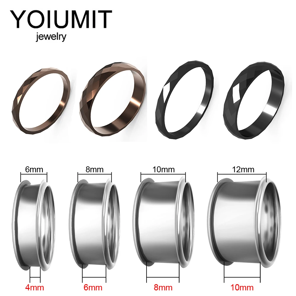 Yoiumit комбинированное кольцо внутреннее кольцо на палец из алюминиевого материала черные таинственные женские уличные танцевальные кольца аксессуары ювелирные изделия