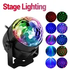Миниатюрный светодиодный Кристаллический волшебный шар RGB со сценическим эффектом, лазерный проектор со звуковой активацией для вечеринки, дискотеки, клуба, светильник ное шоу