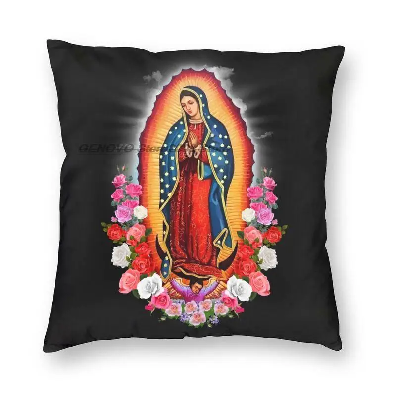 

Weiche Jungfrau Maria Von Guadalupe Werfen Kissen Abdeckung Dekoration Mexiko Katholischen Saint Kissen Abdeckung 45x45 Kissenbe