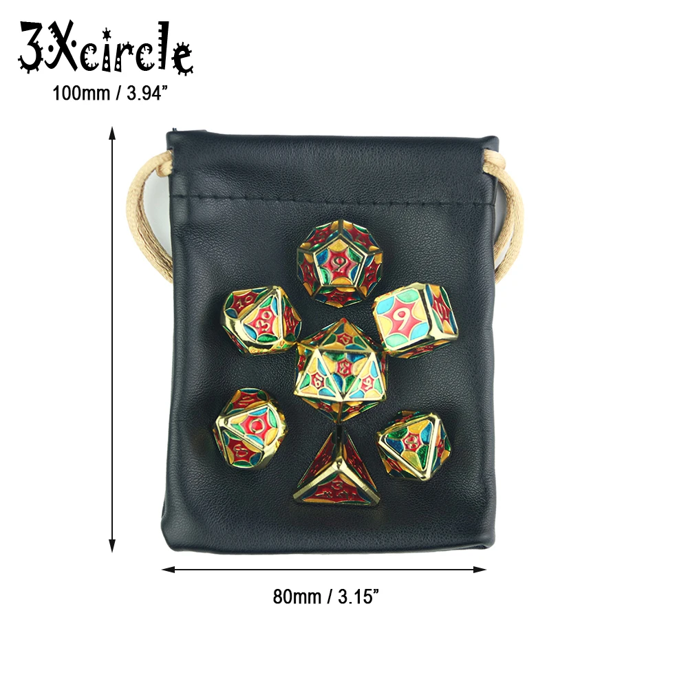 Металлические кости набор многогранных кубиков настольные игры игрушки