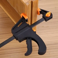 lber 5pcs f shaped bar clamps 4inch clip grip quick ratchet release squeeze woodworking diy hand tool kit for carpenter wood