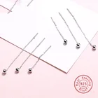 С диагональю экрана 3-6 мм шар S925 посеребренные серьги-гвоздики в виде линии ухо шпильки для пирсинга из нержавеющей стали, не вызывают аллергию, маленькие серьги-шарики аксессуары для корпуса
