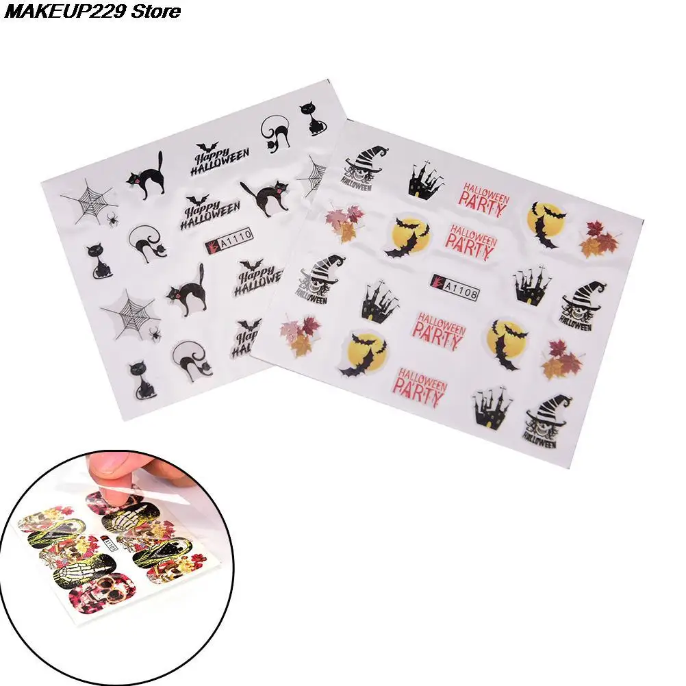 Горячая Распродажа 48 листов крутой дизайн ногтей полное покрытие переводные