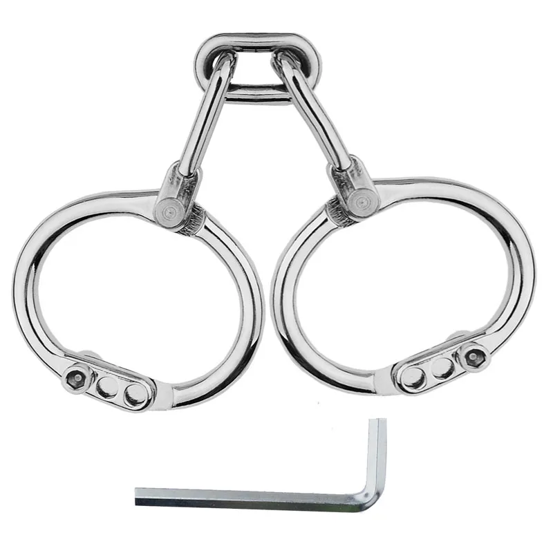

3-Kinds Adjustable Size Metal Handcuffs For Sex Adult Games Restraints BDSM Bondage Hand Cuffs Erotic Sex Toys For Couples