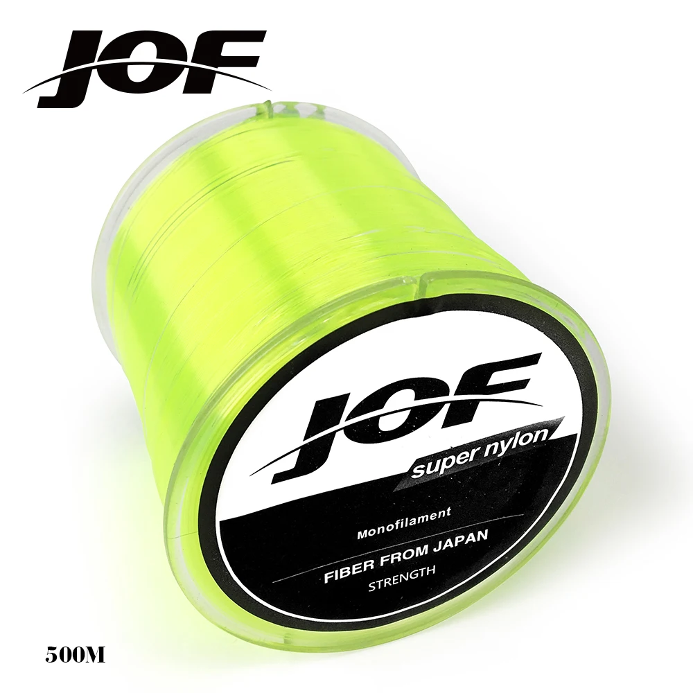 JOF 500 метров нейлоновая рыболовная леска из углеродного волокна многофиламентная