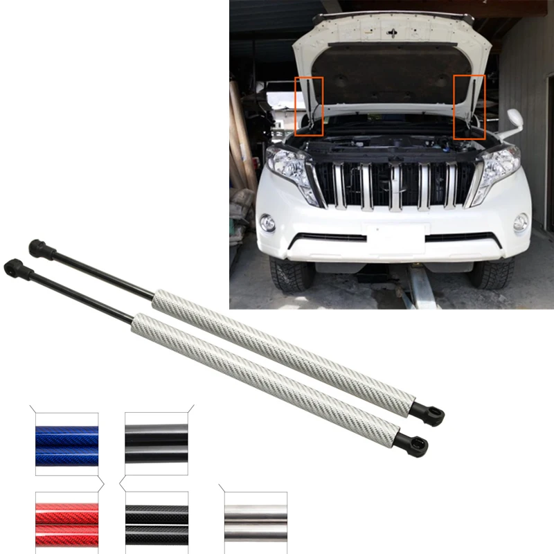1 пара автоматических газовых распорок для Toyota Land cruiser Prado 150 серии Land cruiser 2009 2010 2011 2012 2013 капот 520 мм