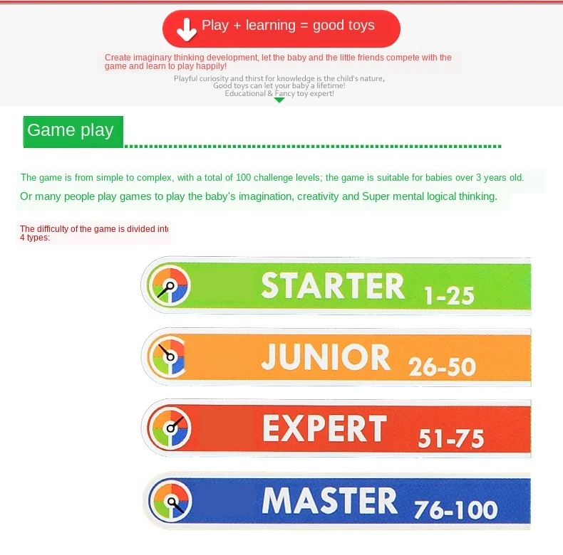 Красочная пластиковая игрушка, подарок, космическая игра, пространственное мышление, IQ логическая головоломка, 100 вопросов