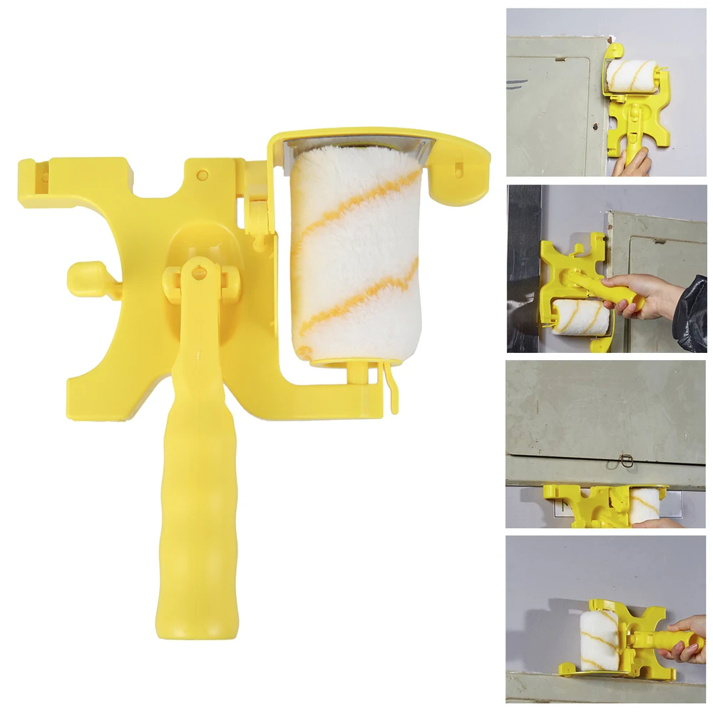 

Clean-Cut Paint Edger Roller Brush Multifunctional Roller Paint Brush Clean-Cut Paint Edger Wall Painting Roller Brush Set