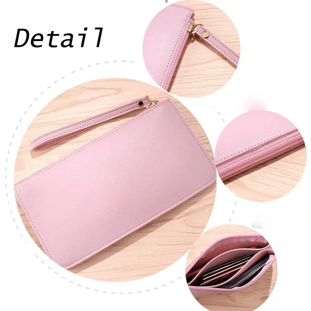 Fashion Women Lady PU Leather Zipper Purse Clutch Wallet Long Card Holder Phone Bag Case Handbag Black Blue Pink Red | Багаж и сумки