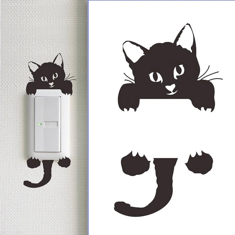 Симпатичная наклейка на переключатель креативная сделай сам стену с