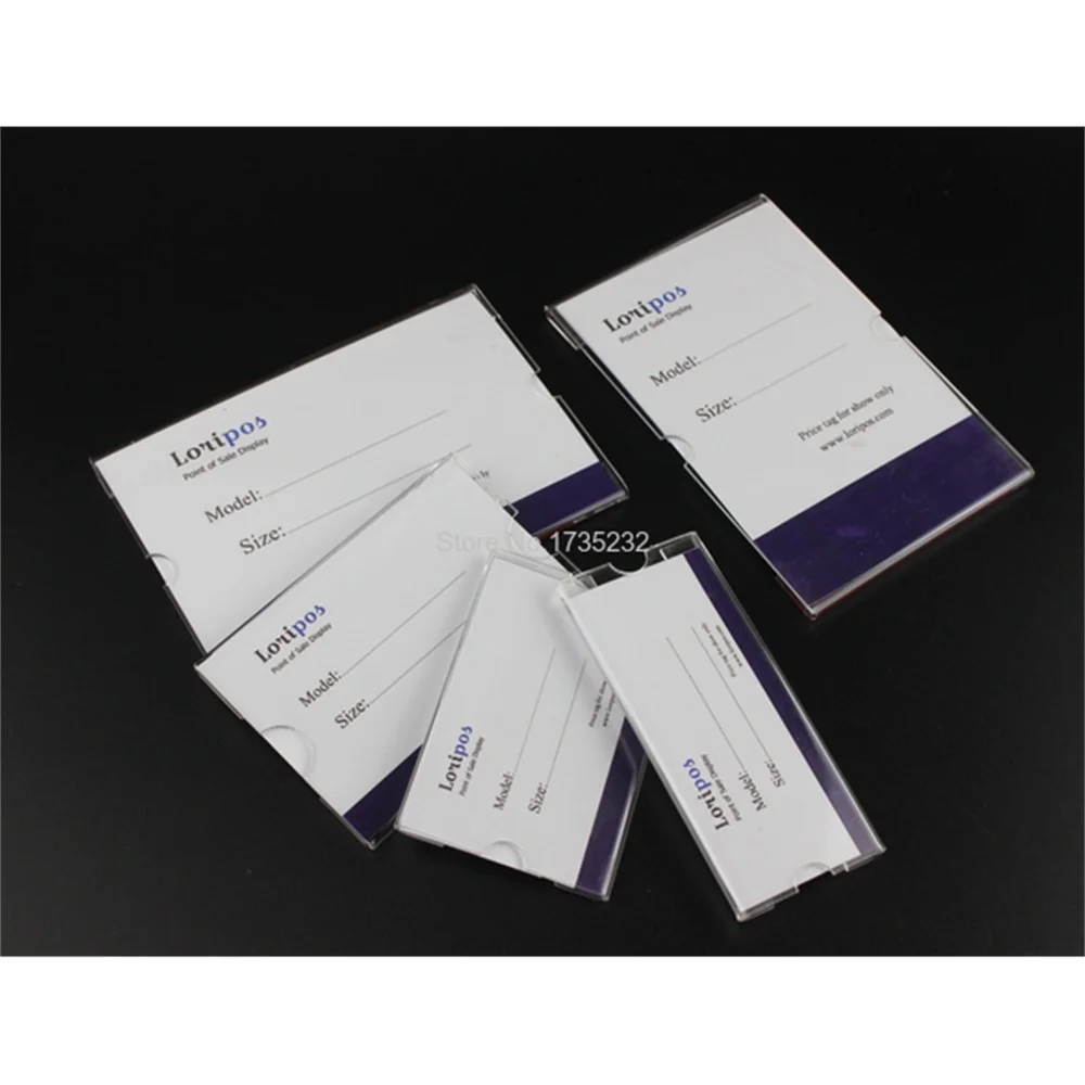 150*100mm 1.5mm 30pcs Acrylic Label Sign Tag Price Display Rack Shelf Wall Desk Adhesive Holder Frame | Дом и сад